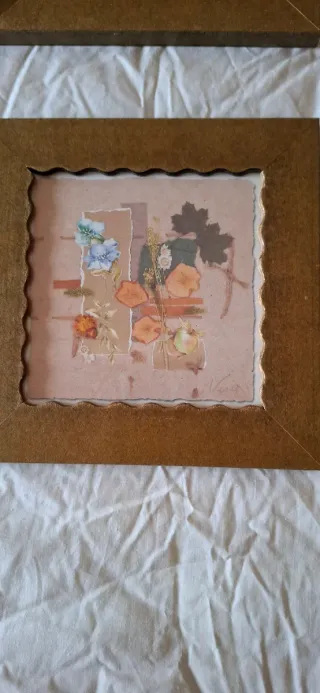 Lote 4 cuadros motivos florales