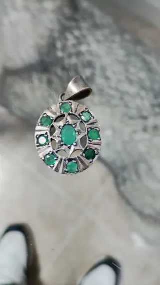 Colgante Plata Ley Esmeraldas