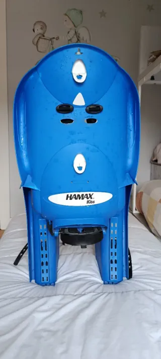 Silla bici para bebé azul