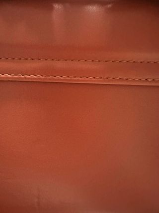 Bolso bandolera cuero terracota flores 3D