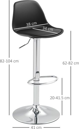 Conjunto de 2 Taburetes de Bar con Altura Ajustable, Taburetes de Cocina Altos en PU con Respaldo, Reposapiés y Asiento Suave, Estructura de Acero, Sillas de Bar Altas Giratorias a 360°, para Pení...