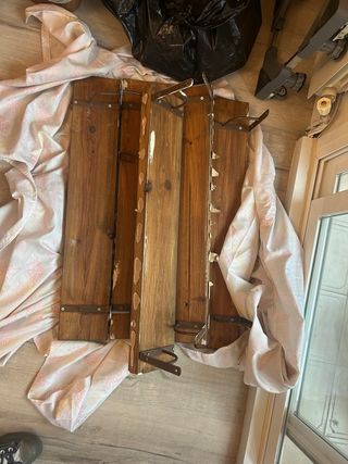 Baldas de madera rústicas artesanales