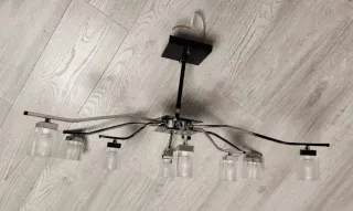 Lámpara de techo moderna de 8 brazos .Bombillas