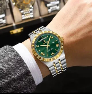 Reloj POEDAGAR Hombre Oro y Verde