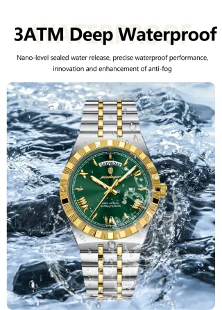 Reloj POEDAGAR Hombre Oro y Verde