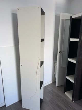 Estanterías Bicolor Madera Negra y Blanca