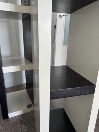 Estanterías Bicolor Madera Negra y Blanca