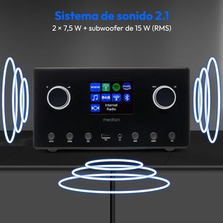 MEDION P85444 Radio por Internet 2.1 con Subwoofer