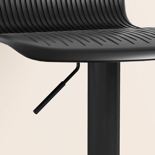 Conjunto de 2 Taburetes de Bar con Respaldo Ergonómico, Reposapiés, Taburetes Altos de Cocina Ajustables en Polipropileno con Asiento Giratorio y Base Antideslizante para Comedor, Isla de Cocina, ...