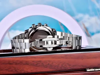 Reloj Tyberley Cronógrafo Negro y Plateado