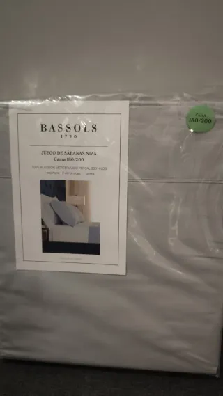Juego Sábanas Bassols 180x200 Gris Algodón