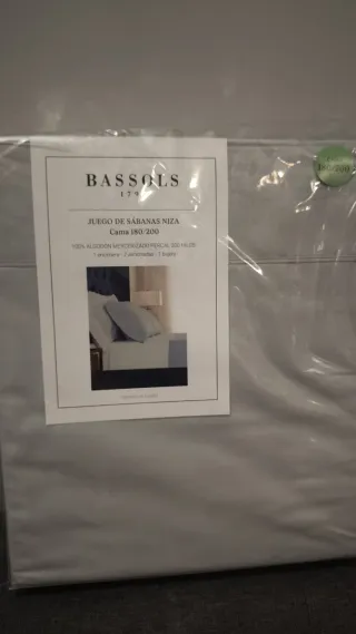 Juego Sábanas Bassols 180x200 Gris Algodón