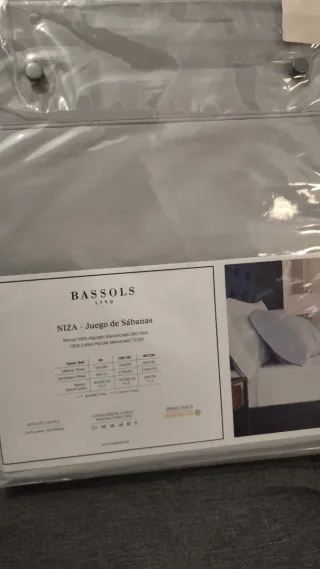 Juego Sábanas Bassols 180x200 Gris Algodón