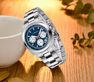 Reloj Tyberley Cronógrafo Azul y Plateado