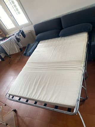 Sofá Cama Azul/Gris Tela