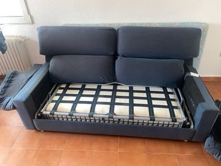 Sofá Cama Azul/Gris Tela