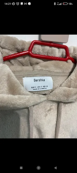 Sudadera pelito suave beige