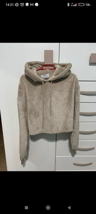 Sudadera pelito suave beige