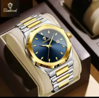 Reloj Binbond Hombre Azul y Dorado