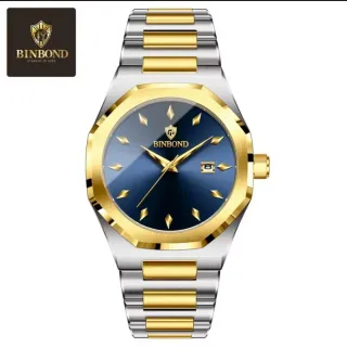 Reloj Binbond Hombre Azul y Dorado