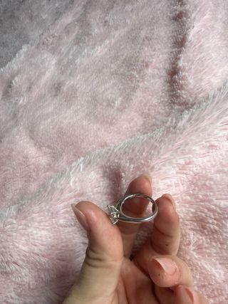 Anillo plata con piedra cuadrada