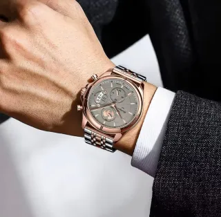 Reloj NIBOSI Hombre Oro y Plata