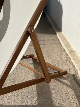 Hamaca de madera blanca