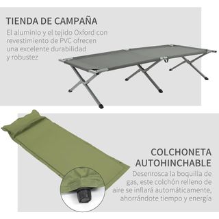 Tienda de Campaña 3 en 1 con Cama Gris
