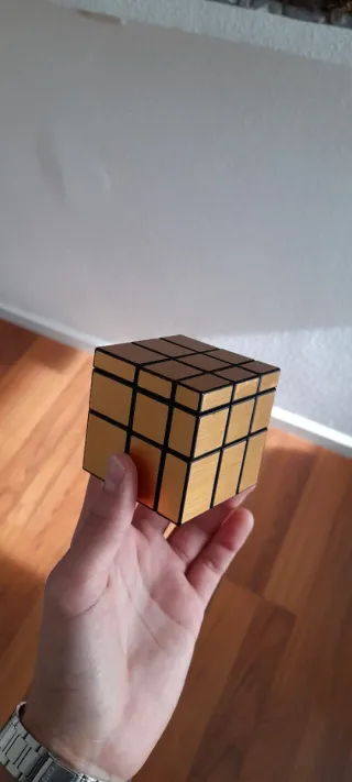 Cubo Rubik Mirror Dorado