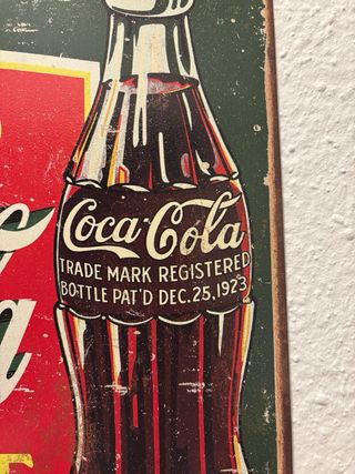 Cartel Coca-Cola Vintage Ice Cold Sold Here