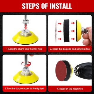 Lija 75mm 120PCS Disco de Lijas con Accesorios par