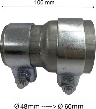 Adaptador reductor de tubo de escape, incluye 2 ab