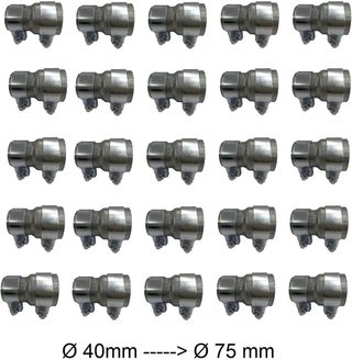 Adaptador reductor de tubo de escape, incluye 2 ab