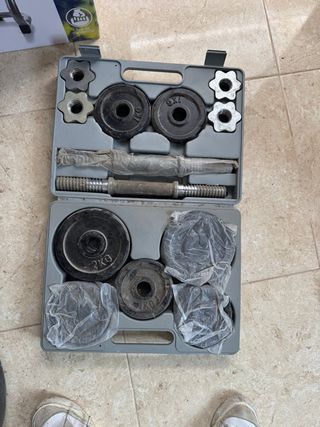 Mancuernas ajustables con estuche