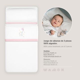 Interbaby - Juego Sabanas Minicuna 50x80 Algodón 1