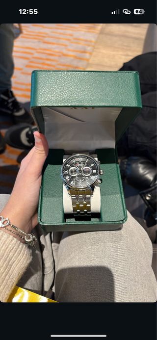 Reloj Curren Hombre Negro y Plateado