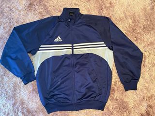 Chaqueta Adidas Vintage Azul y Gris