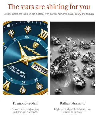 Reloj Poedagar Mujer Oro y Plata