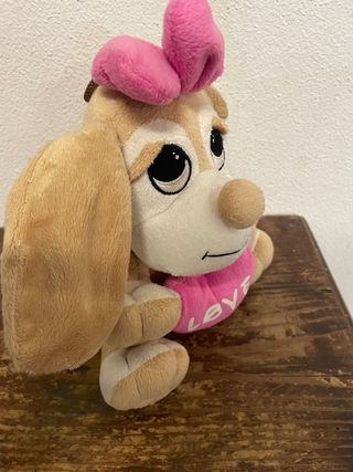Peluche cane con fiocco e cuore LOVE san valentino