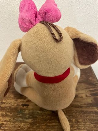 Peluche cane con fiocco e cuore LOVE san valentino