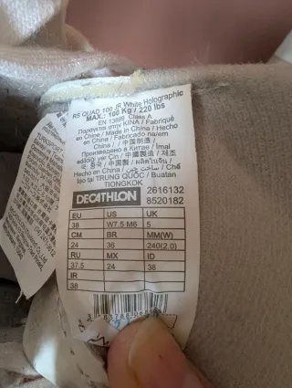 Patines Oxelo Quad Niña Blancos piel