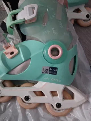 Patines en línea color menta