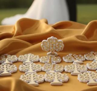 Decorazione Albero Oro Bianco