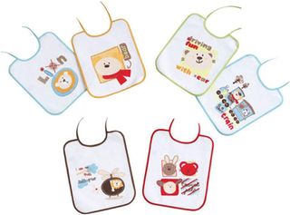 Interbaby 00133 - Pack de 12 baberos de rizo plast