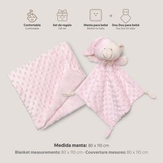Interbaby - Manta Bebe Recien Nacido + Doudou Bebe