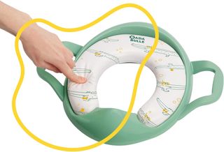 Badabulle Reductor de WC confort con asas, Verde