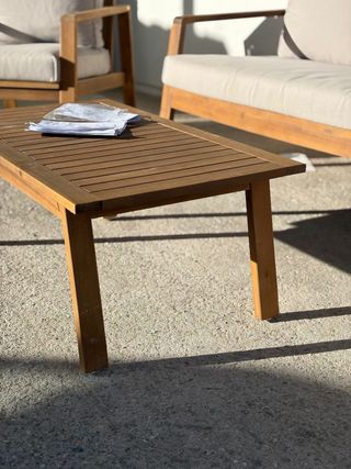 Conjunto Sofá y Sillones Exterior Madera