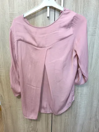 Camisa rosa manga larga