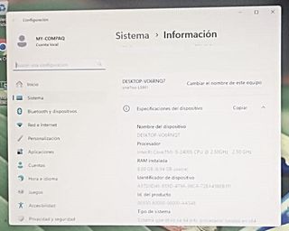 Ordenador Compaq i5 8GB RAM 500GB SSD W11 Pro