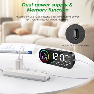 Diboniur Despertador Digital, LED Reloj Despertado